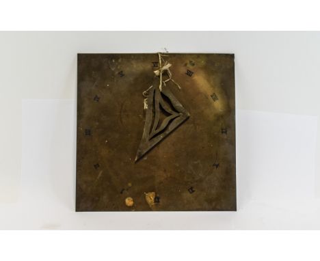 Bronze Sundial Square face with printed/burnished numerals. Chunky brass gnomon with cut out detailing