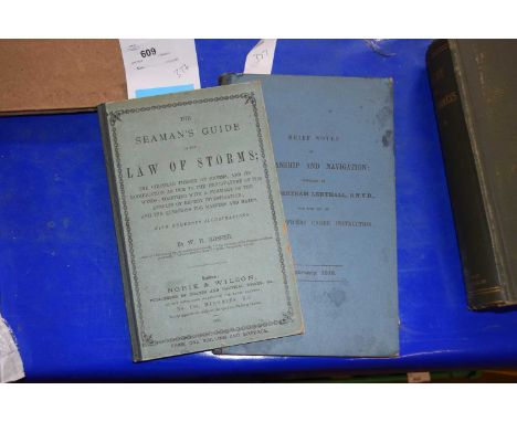WILLIAM HENRY ROSSER: SEAMAN'S GUIDE TO THE LAW OF STORMS, London, Norie &amp; Wilson, 1885 [1884] first edition, 4pp adverts