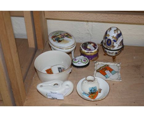 Quantity of crested wares and trinket boxes