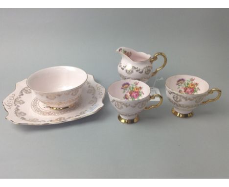 ROYAL ALBERT 'OLD COUNTRY ROSES' PART COFFEE SERVICE, comprising six trios, sugar, cream and sandwich plate; along with a Tus