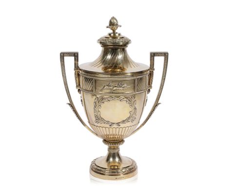 THE RICHMOND RACE CUP: AN IMPORTANT GEORGE III SILVER GILT HORSE RACING TROPHY by Paul Storr, London 1802, of campana form, t