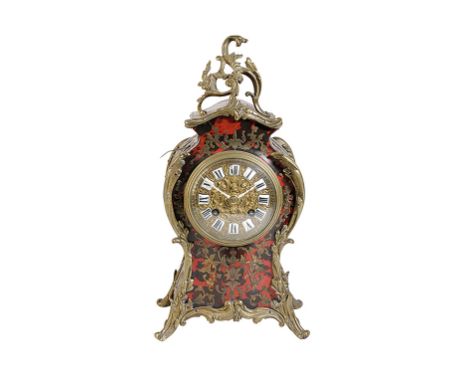 FRENCH BOULE MANTLE CLOCK, the gilt dial with Roman table numerals, the movement, stamped "Medaille D Argent 1889", striking 