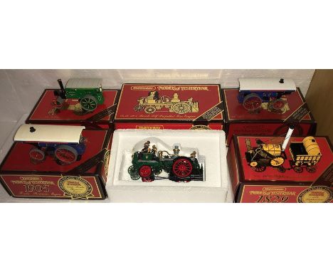 Five Matchbox Diescast models ‘Models of Yesteryear’ to include Y-12 1829 Stephensons Rocket, Y-19 1905 Fowler Showman’s Engi