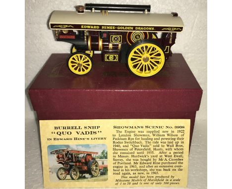 Milestone Models No.2 limited edition diecast model Burrell Scenic Showman’s Engine.  ‘Quo Vadis’ no. 124/500 in original box
