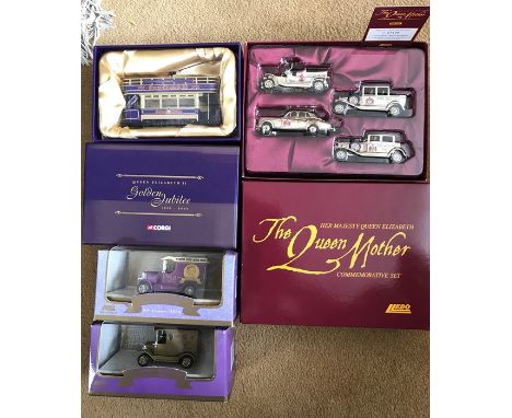 Corgi and Lledo models to include a Corgi Queen Elizabeth II Golden Jubilee bus 1952-2002, a Lledo Golden Jubilee van1952-200