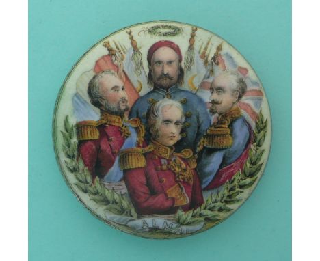Alma (165) medium.* Ex Mortimer collection, lot 159C.(potlid, pot lid, Prattware, Staffordshire).