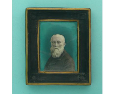A plaque moulded with integral frame: Felix Edwards Pratt (173) green ground, restored. * Ex Mortimer collection, lot 24B. (p