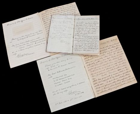 Three Second World War Diaries belonging to a Royal Air Force casualty, the details of the owner are a little vague giving on