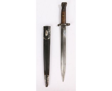 Scarce British Volunteer Pattern 1888 Mk I Type II Bayonet, marked on one side of the ricasso with the maker 'Sanderson Sheff
