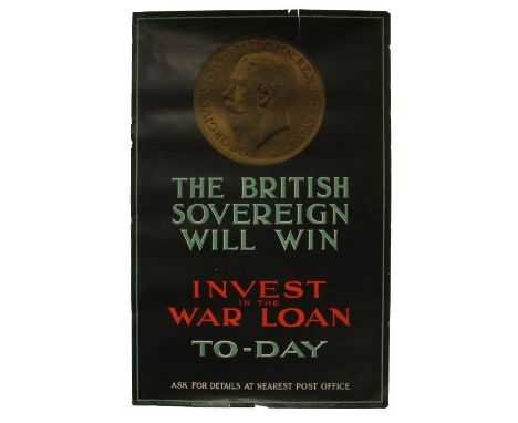 First World War British poster, published by the Parliamentary War Savings Committee as Poster No.9 it features an image of a
