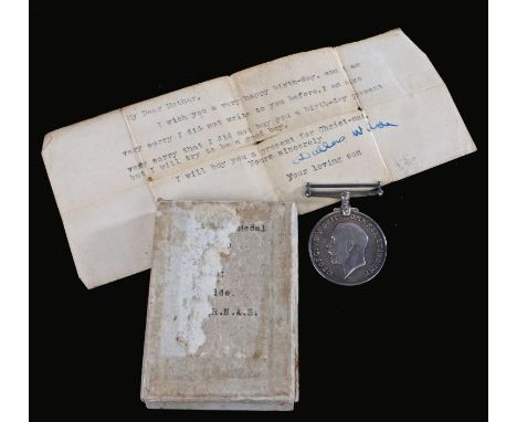 First World War 1914-1918 British War Medal (F.21103 R.O. WILDE. A.C.1 R.N.A.S.), held in original cardboard issue box, recor