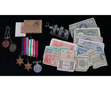 Second World War Grouping to a Royal Marine, 1939-1945 Star, Italy Star, 1939-1945 British War Medal, with medal entitlement 