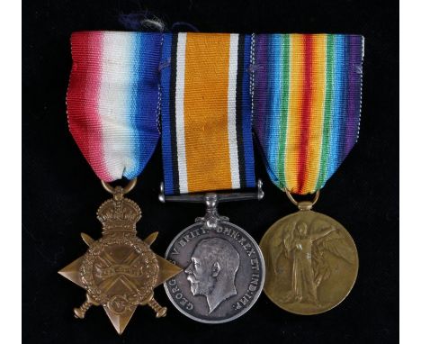 First World War group of medals, 1914-15 Star (BMDR R. E. FRANKLIN. R.F.A.) 1914-1918 British War Medal and Victory Medal (BM