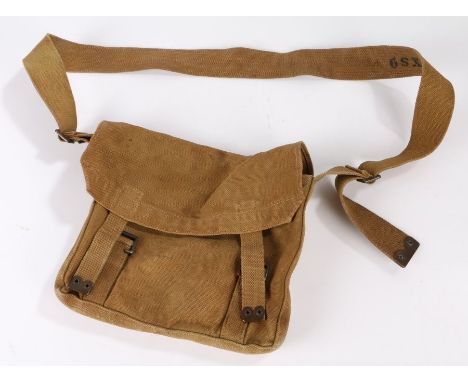 First World War unit marked British 1908 Pattern Haversack, maker 'HG&amp;B 1917' and '1SG' (1st Battalion Scots Guards) with