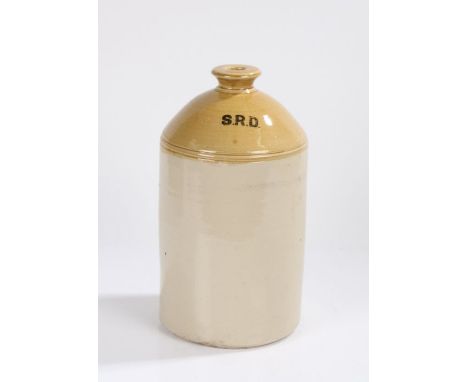 First World War military issue stoneware rum jar, marked 'S.R.D.' for Supply Reserve Depot, stamped to the base 'Grosvenor/D/