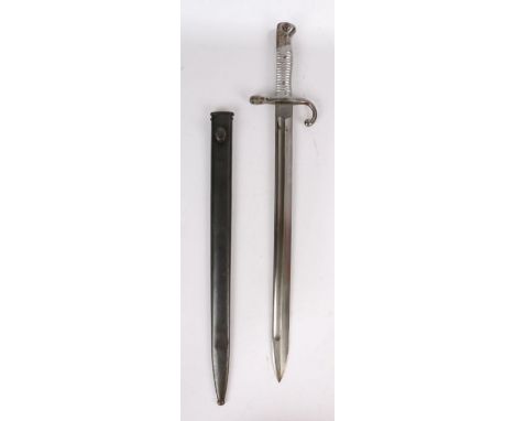 Argentinian M1891 Sword Bayonet by the German maker Weyersberg Kirschbaum &amp; Co Solingen, steel single fullered blade mark