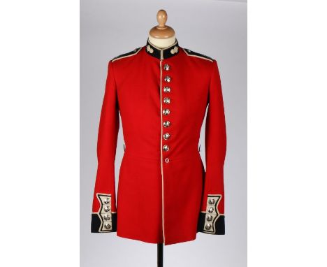Post 1952 Grenadier Guards O/R's full dress scarlet tunic, Queens crown anodised aluminium buttons, embroidered collar and sh