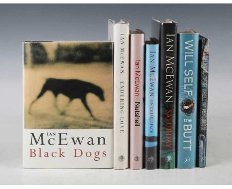 SIGNED BOOKS. – Ian MCEWAN. Black Dogs. London: Jonathan Cape, 1992. First edition, signed by the author, 8vo (205 x 133mm.) 