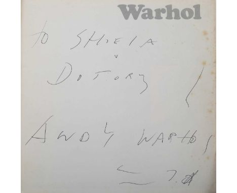 POP-ART. – The Tate Gallery (publisher). Warhol. London: The Tate Gallery, 1971. Inscribed by Andy Warhol on the half-title, 