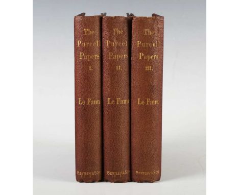 LE FANU, Joseph Sheridan. The Purcell Papers… with a Memoir by Alfred Percival Graves. London: Richard Bentley, 1880. 3 vols.