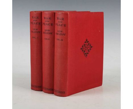 TOLSTOY, Leo. War and Peace… A New and Complete Translation From the Russian by Constance Garnett. London: William Heinemann,