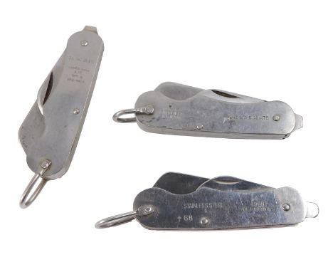 A post-war British Army knife, by Warriss of Sheffield, dated 1953, together with another similar knife, no maker, dated 1968