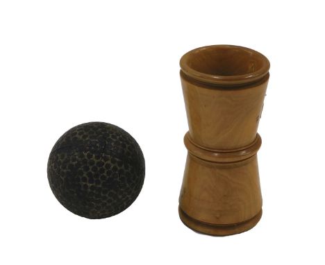A vintage Bramble golf ball, stamped Colonial, 4.2cm diameter, possibly made by the Saint Mungo Manufacturing Company of Newa