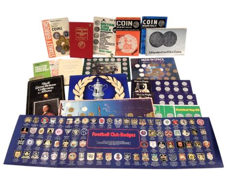 A quantity of commemorative medallions, to include Esso football badges, FA centenary 1972, Shell constellations, Dutch footb