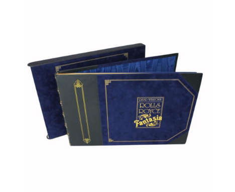 Fantasia by David Weston. 1st edition 1985. Hardcover in a hard slipcase, both flock covered with gold titling, decoration an