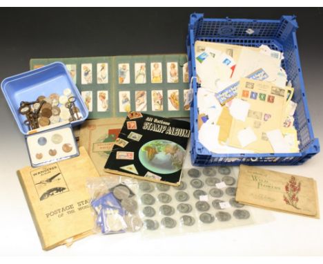 Coins, Stamps and Cigarette Cards - replicas of Chinese ancient coinage; UK 1953 Coronation specimen coins set of 9 coins as 