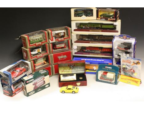 Toys - Corgi James Bond 007 Thunderball Aston Martin DB5, another, Jaguar E Type, soft top; Oxford Die-cast, various; LMS tra