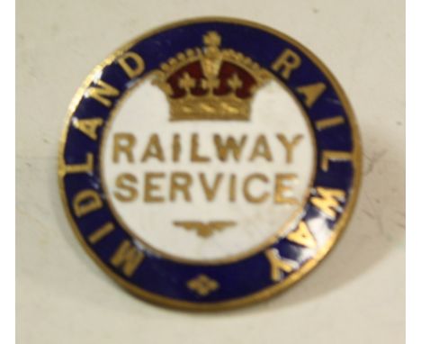 Railwayana - a Midland Railway Railway Service enamel badge