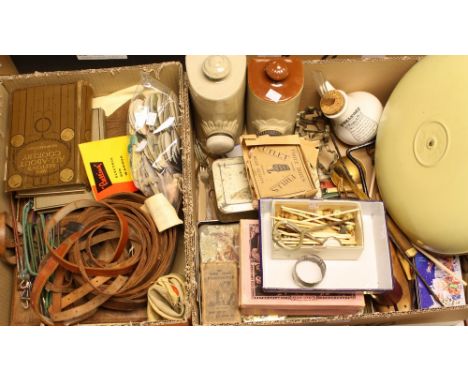 Boxes and Objects - medical items including first aid tin, eye bath in box, Nelson's Improved Inhaler, etc; advertising tins;