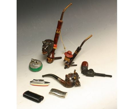 Smoking - a pipe modelled as a pistol; a cigarette lighter, Halina Chappie as a ship; others, Rolstar, bull; quantity 