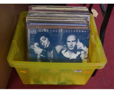 A collection of vintage LPs to include Art Garfunkel, Emmerson Lake &amp; Palmer, and Leonard Cohen
