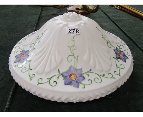 Edwardian hand painted centre light