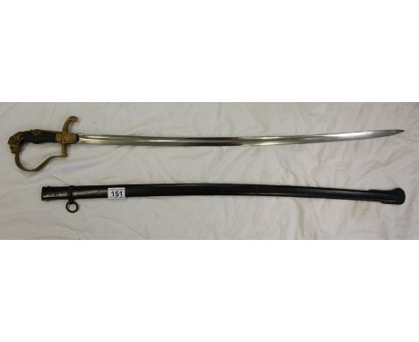 Early 20C German officers sword for cavalry with ruby set eyesMilitaria and associated items:Notwithstanding any other publis