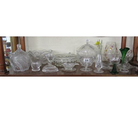 Shelf of glassware