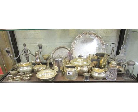 Shelf of silver plate