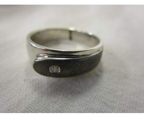 Designer silver diamond set ring