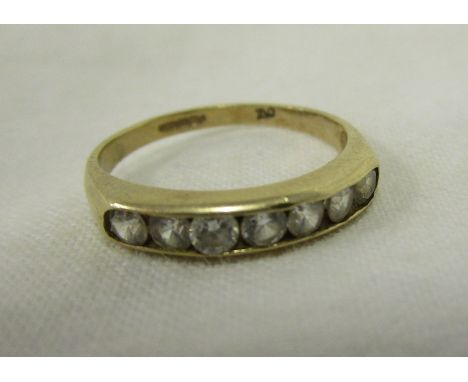 Gold stone set ring