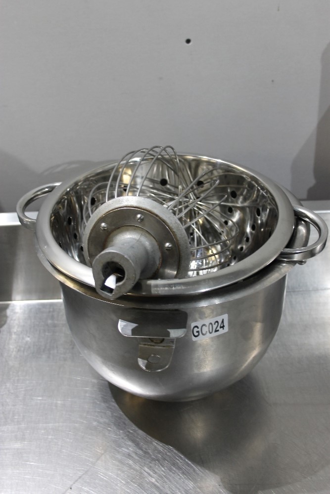 Hobart N50 Mixer S/S Bowl Whisk + Colander
