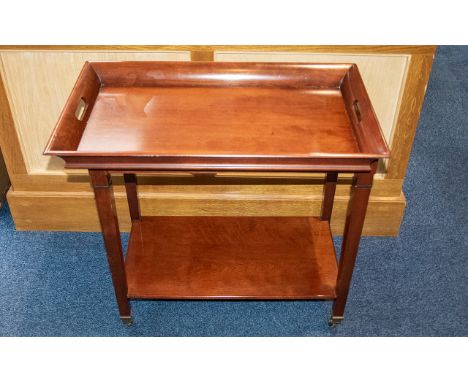 Grange French Designer Elegant Butlers/TeaTrolley with additional tray, four barley twist legs and lower shelf. Measuring 24 