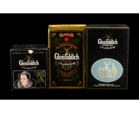 A Collection of Boxed Whisky Decanters comprising of the following:1 X GLENFIDDICH 21 Year Old Scotch Whiskey with beautiful 