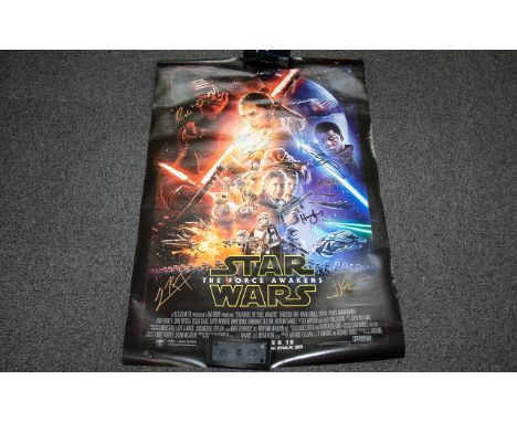 Stunning First Edition Upright Quad ‘Star Wars The Force Awakens’ Signed By 10 Cast & Crew. This is something really impressi