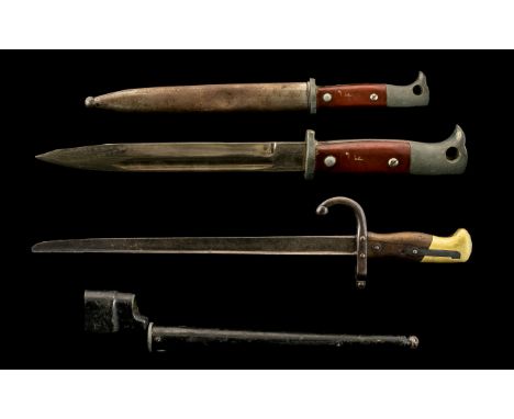 Military Mixed Lot To Include A German WW2 K98 Bayonet &amp; Scabbard The Blade Marked Robert Klaas Solingen A/F Together Wit