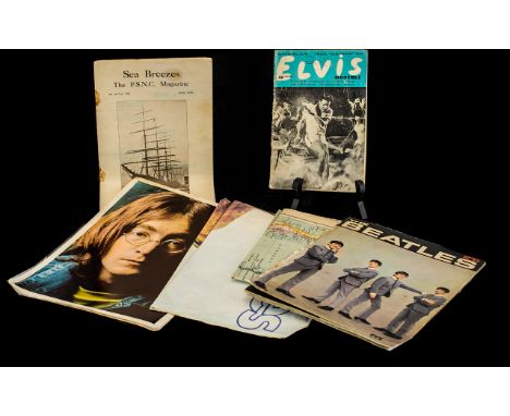 Music Interest - Collection of Beatles Memorabilia including photographs of each of the Fab Four, and a soft cover booklet 'T