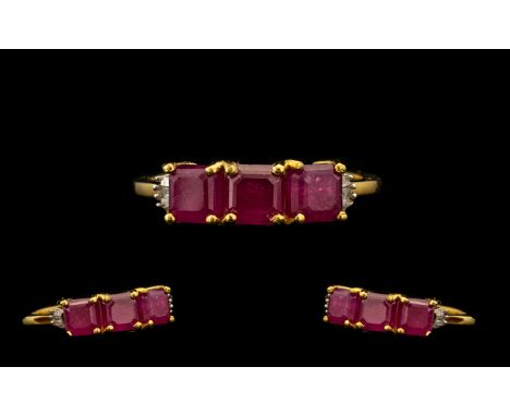 Ruby and Diamond Trilogy Ring,