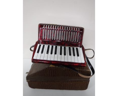 A Galoffa accordion in carry case 