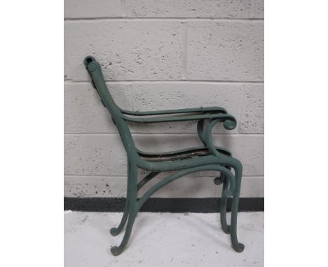 A pair of cast iron bench ends 